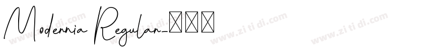 Modernia Regular字体转换